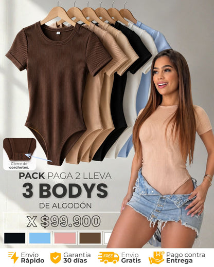 Pack de bodys con mangas